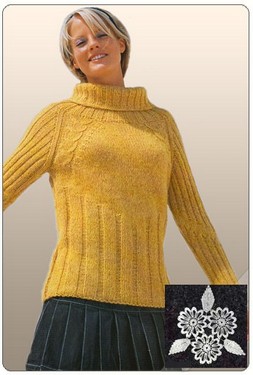 Мохеровый пуловер реглан
