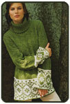 Рельефный пуловер с жаккардовыми планками