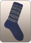Темно-синие жаккардовые носки
