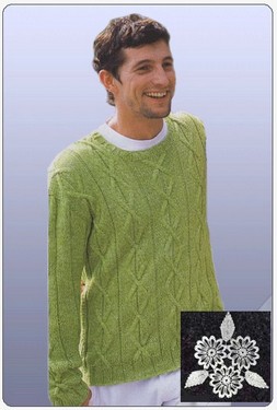 Зеленый пуловер