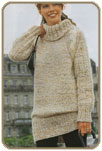 Бежевый меланжевый пуловер реглан