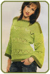 Пуловер с ажурным узором