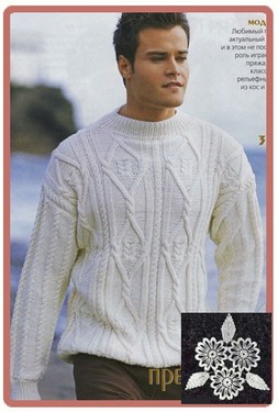 Мужской узорчатый пуловер