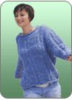 Короткий пуловер с рельефным узором