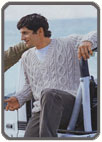 Узорчатый пуловер с V-образным вырезом